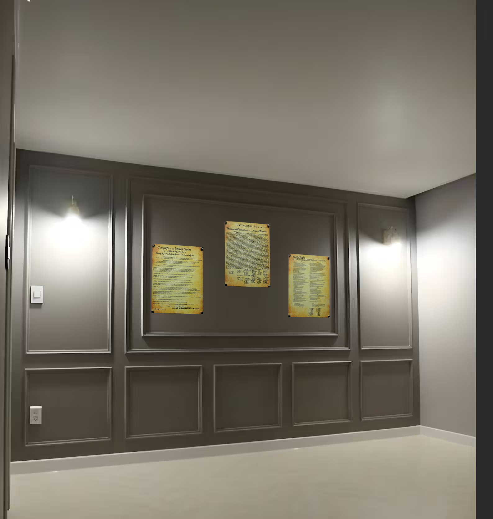 Bill of Rights Aluminum Document