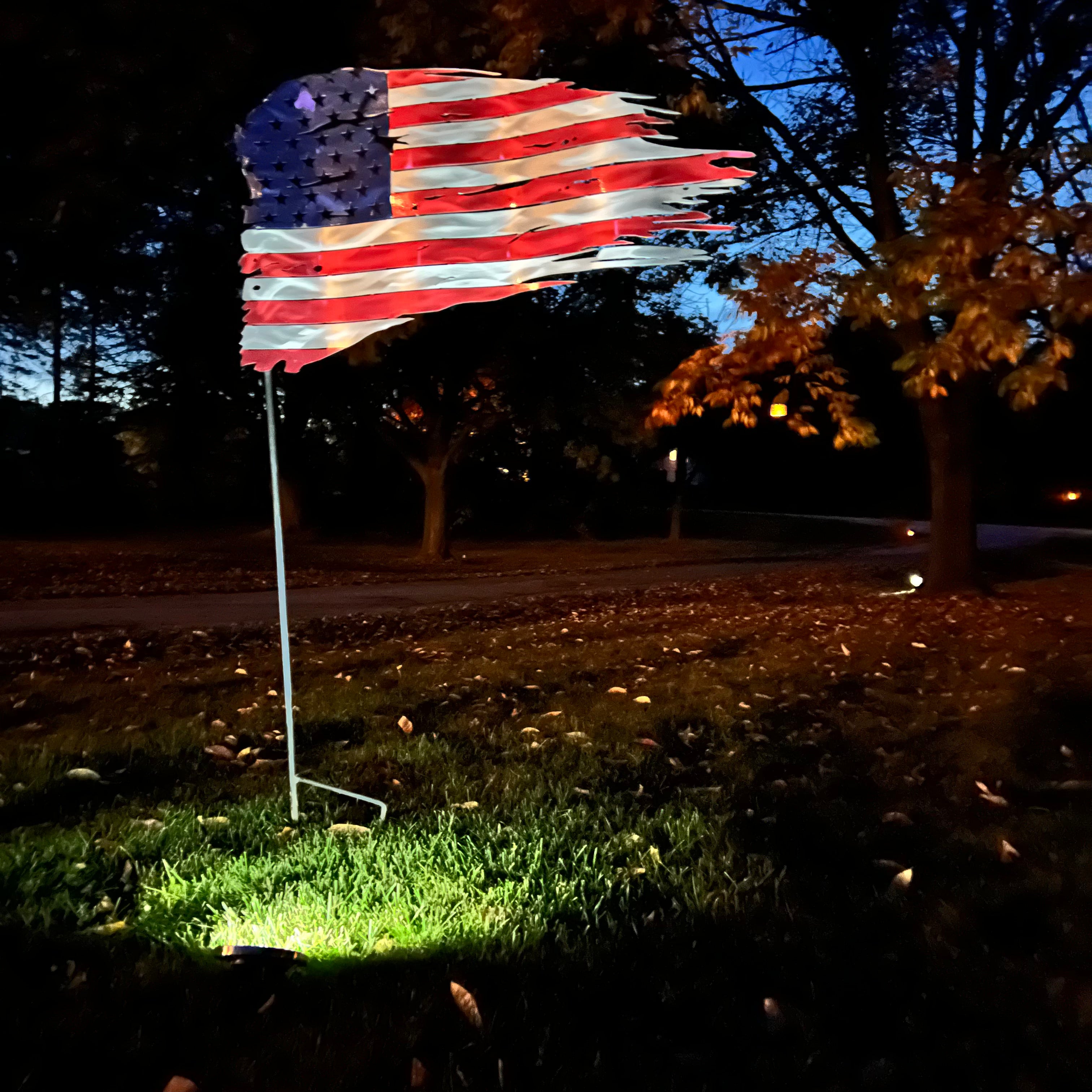 Outdoor Aluminum Old Glory LED Yard Sticker Package