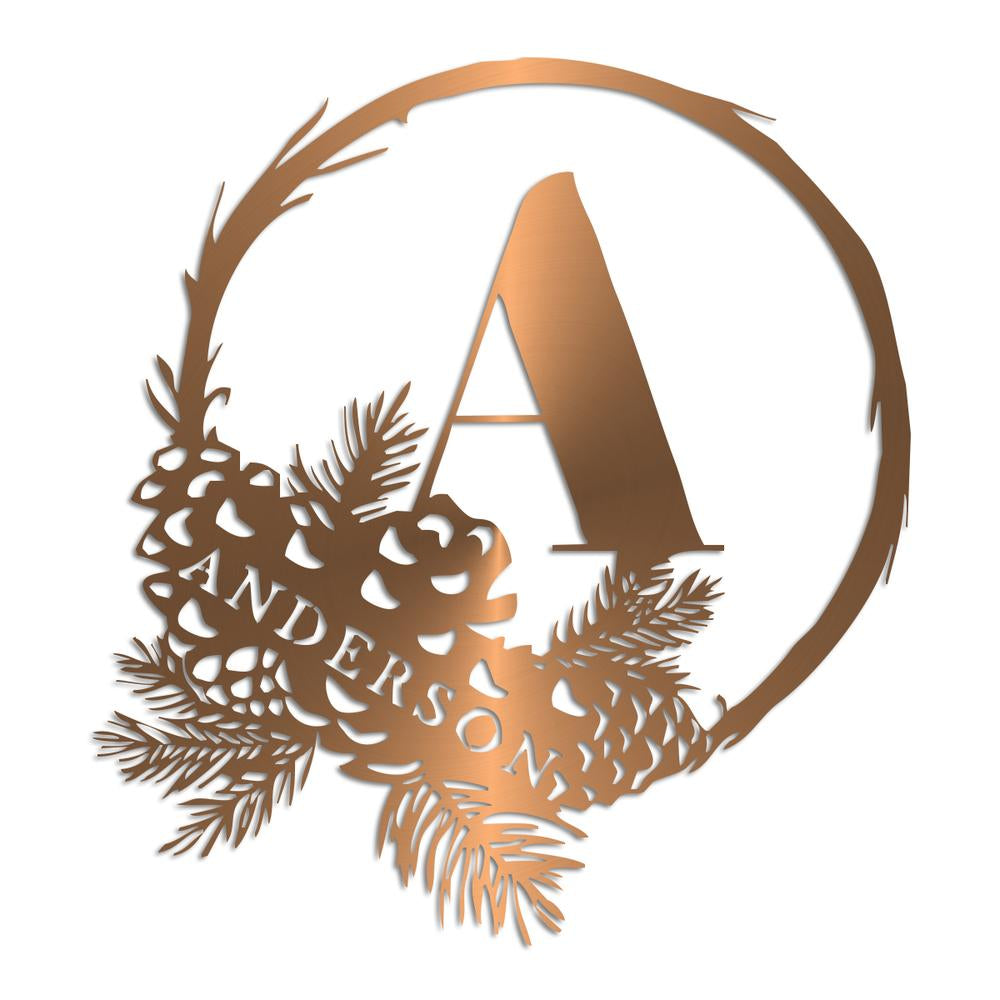 Pine Cone Powder Coated Monogram
