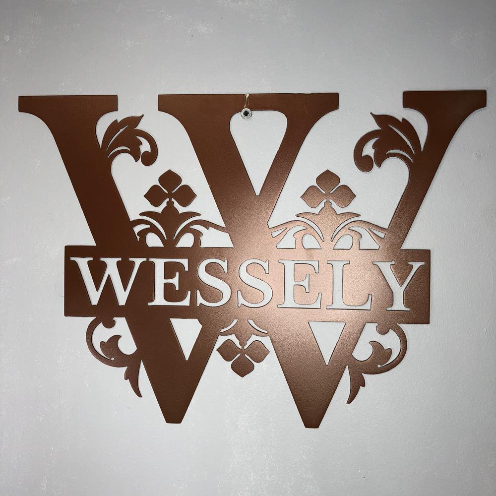 Split Letter Powder Coated Monograms