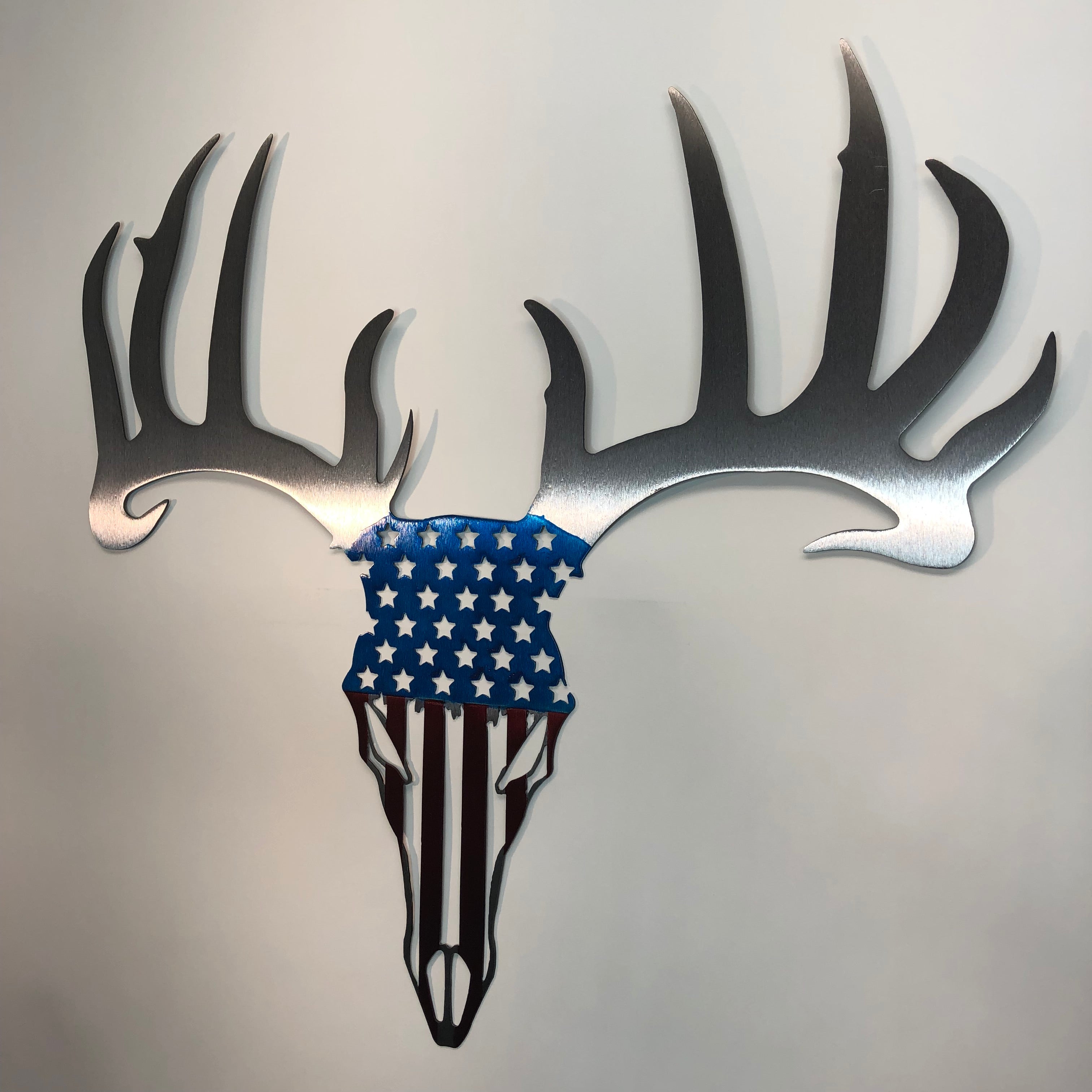 Patriotic Buck Skull