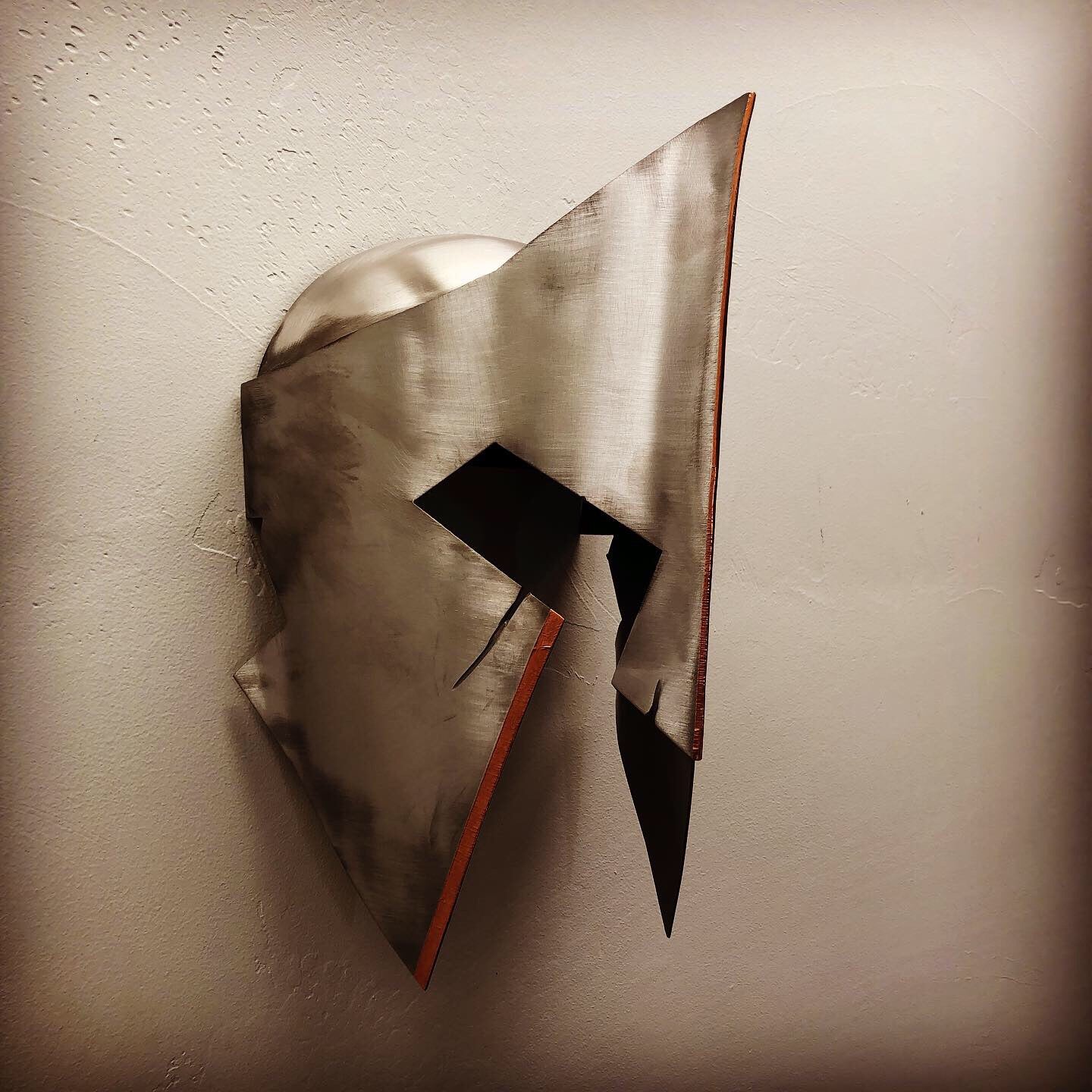 Wall Mounted Steel 3 Dimensional Spartan Helmet