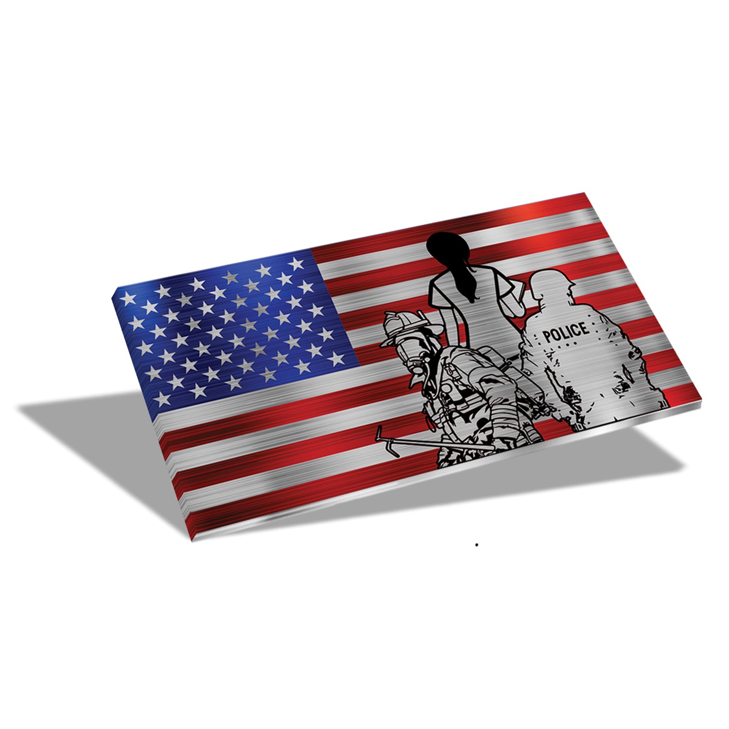 12" Desktop Suspended Flag & Stand (We the People)