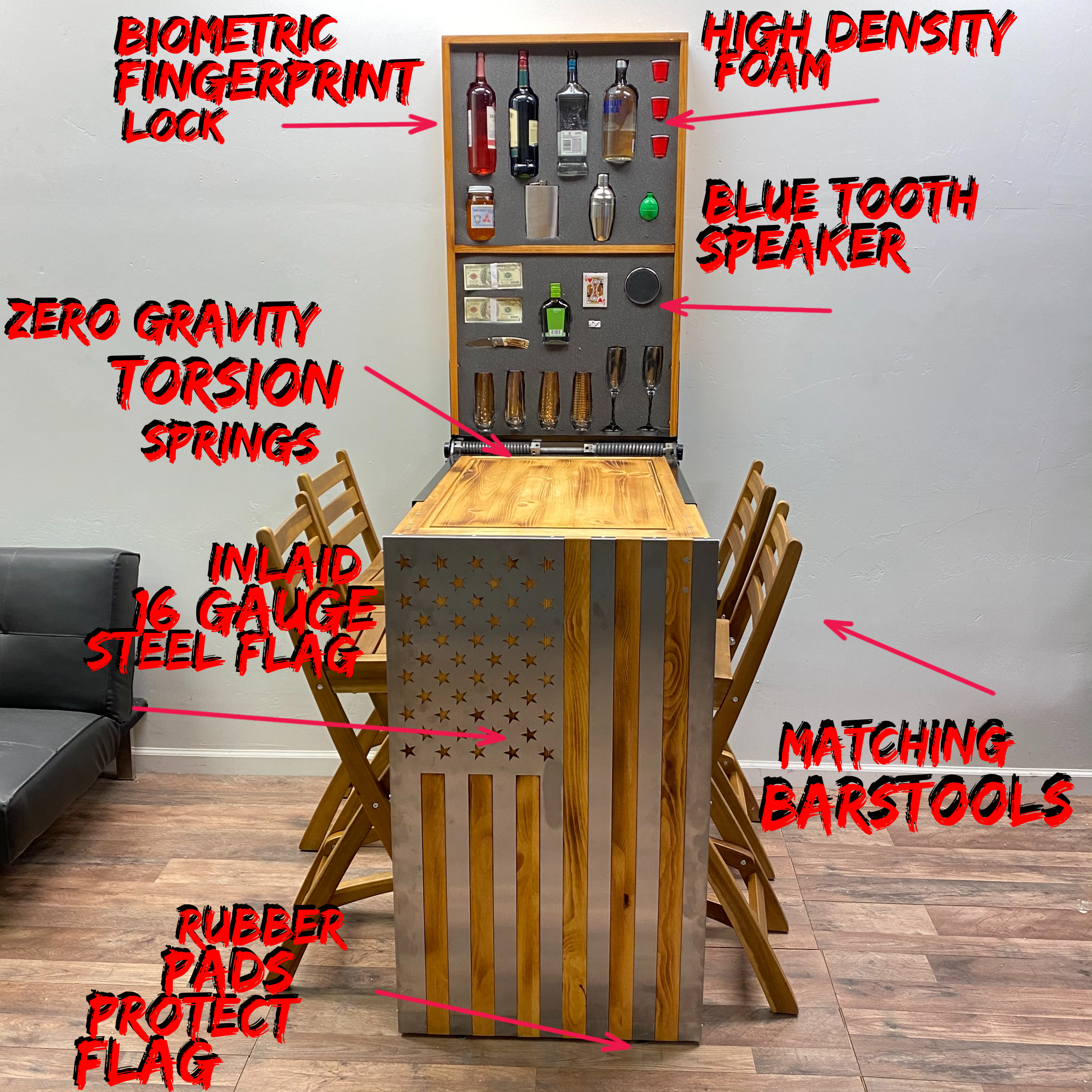 Zero Gravity "Steel Vault" “BOOTLEGGER” HIDE -A- BAR