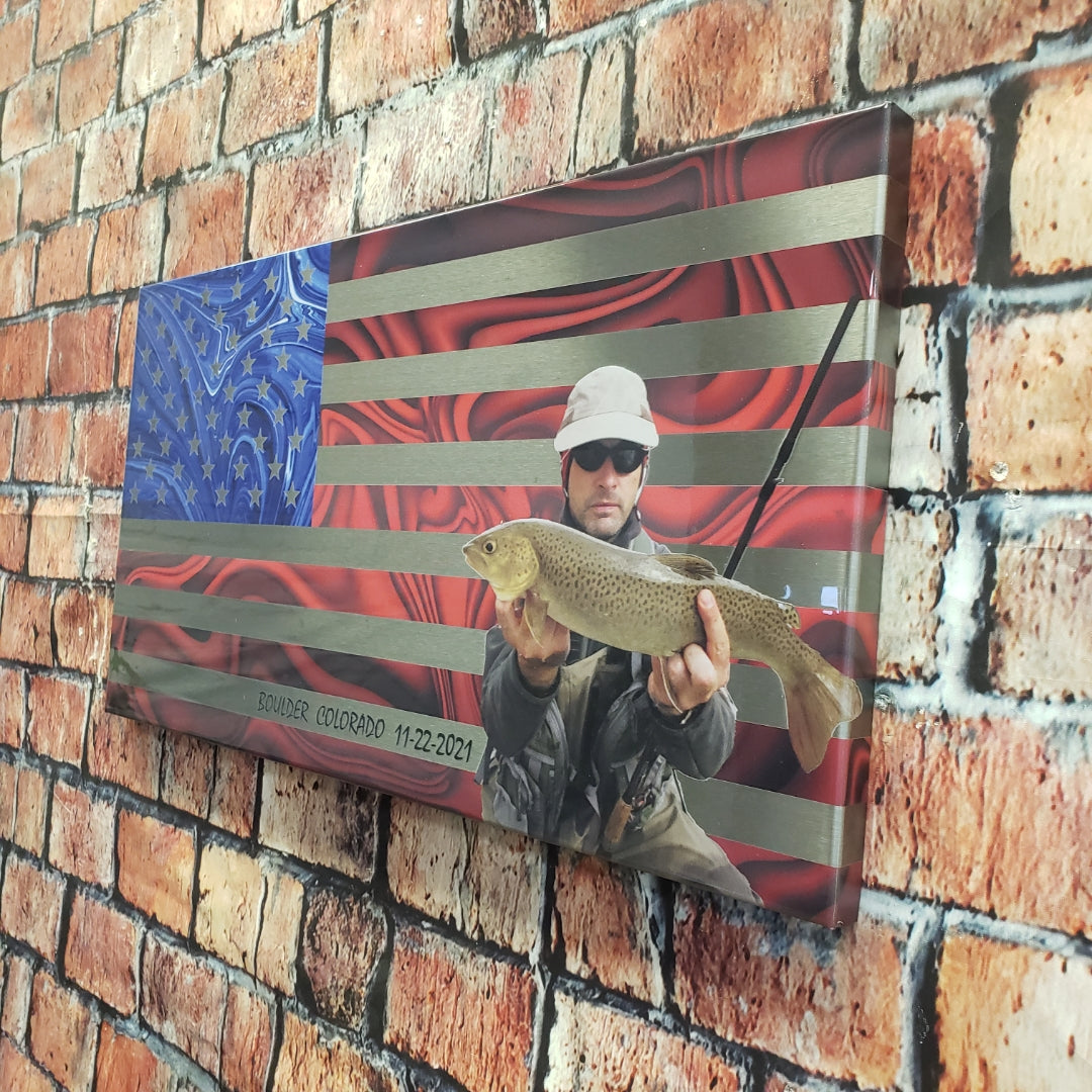 Personalized UV ink Steel Swirled Flag