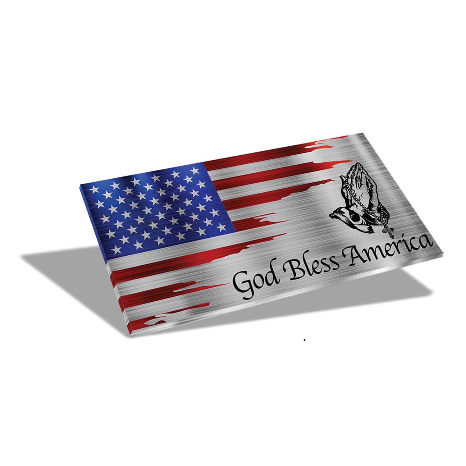 12" Desktop Suspended Flag & Stand (We the People)