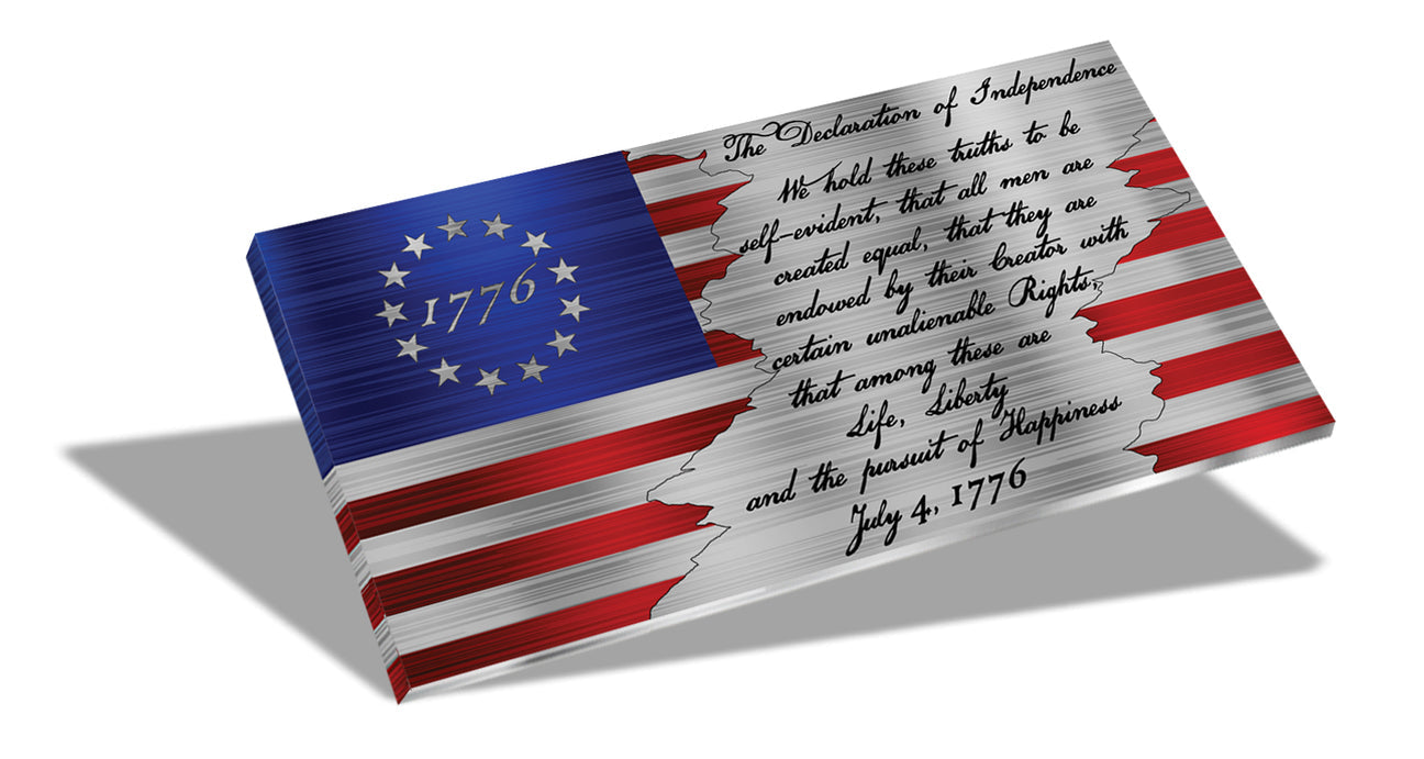 12" Desktop Suspended Flag & Stand (We the People)
