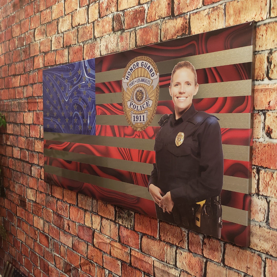 Personalized UV ink Steel Swirled Flag