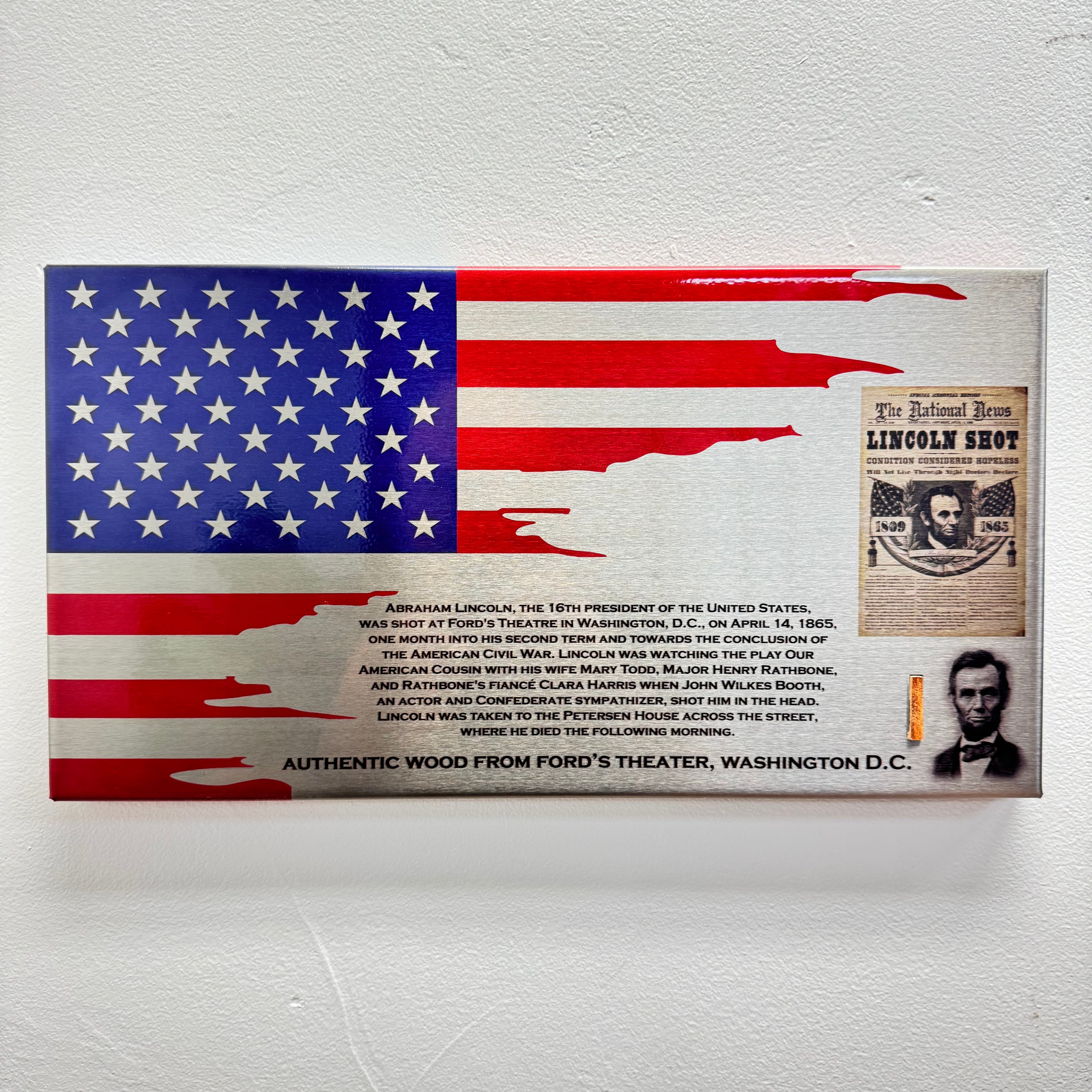 Authentic Abraham Lincoln / Ford Theater Artifact Flag