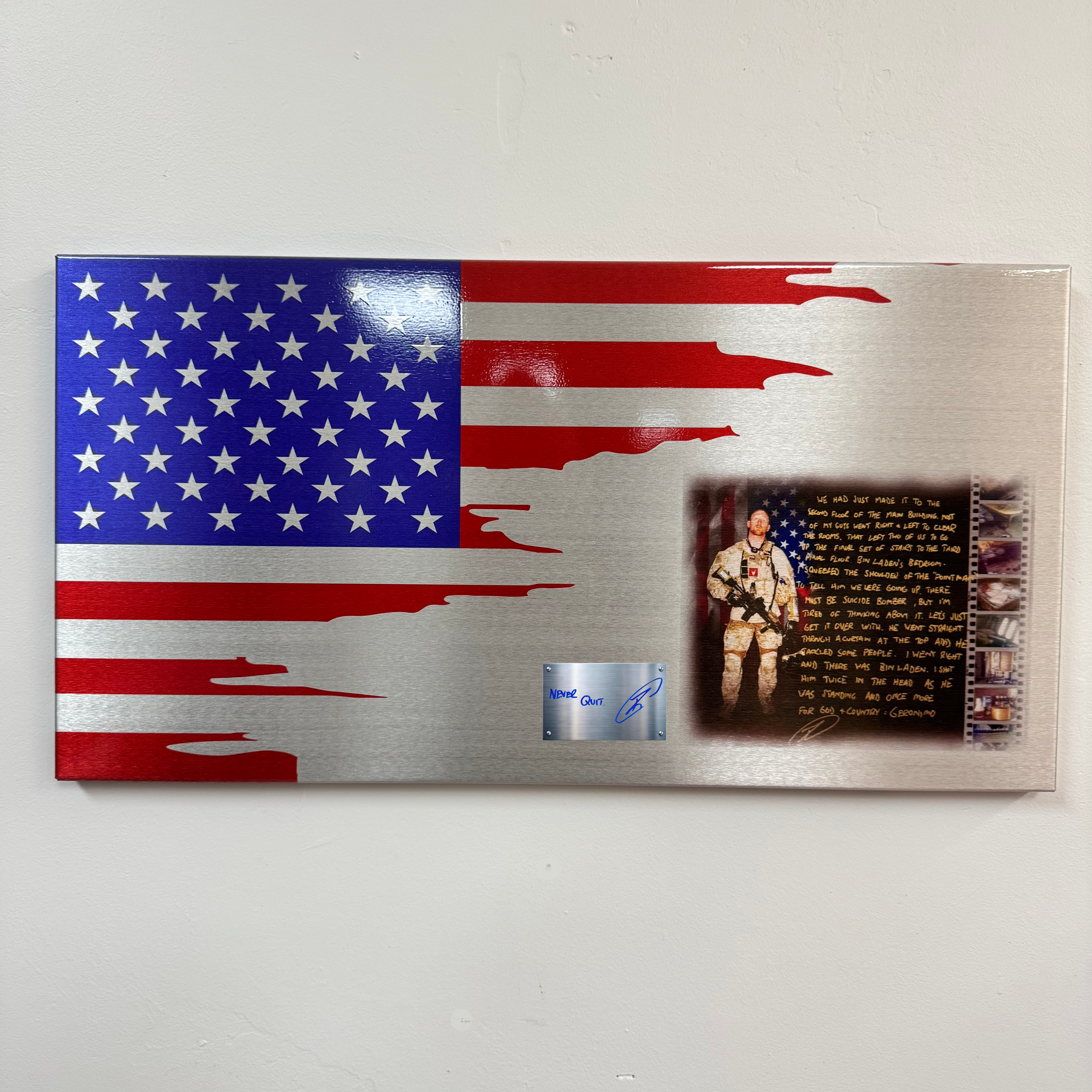 Authentic Robert O'Neill Autographed Flag