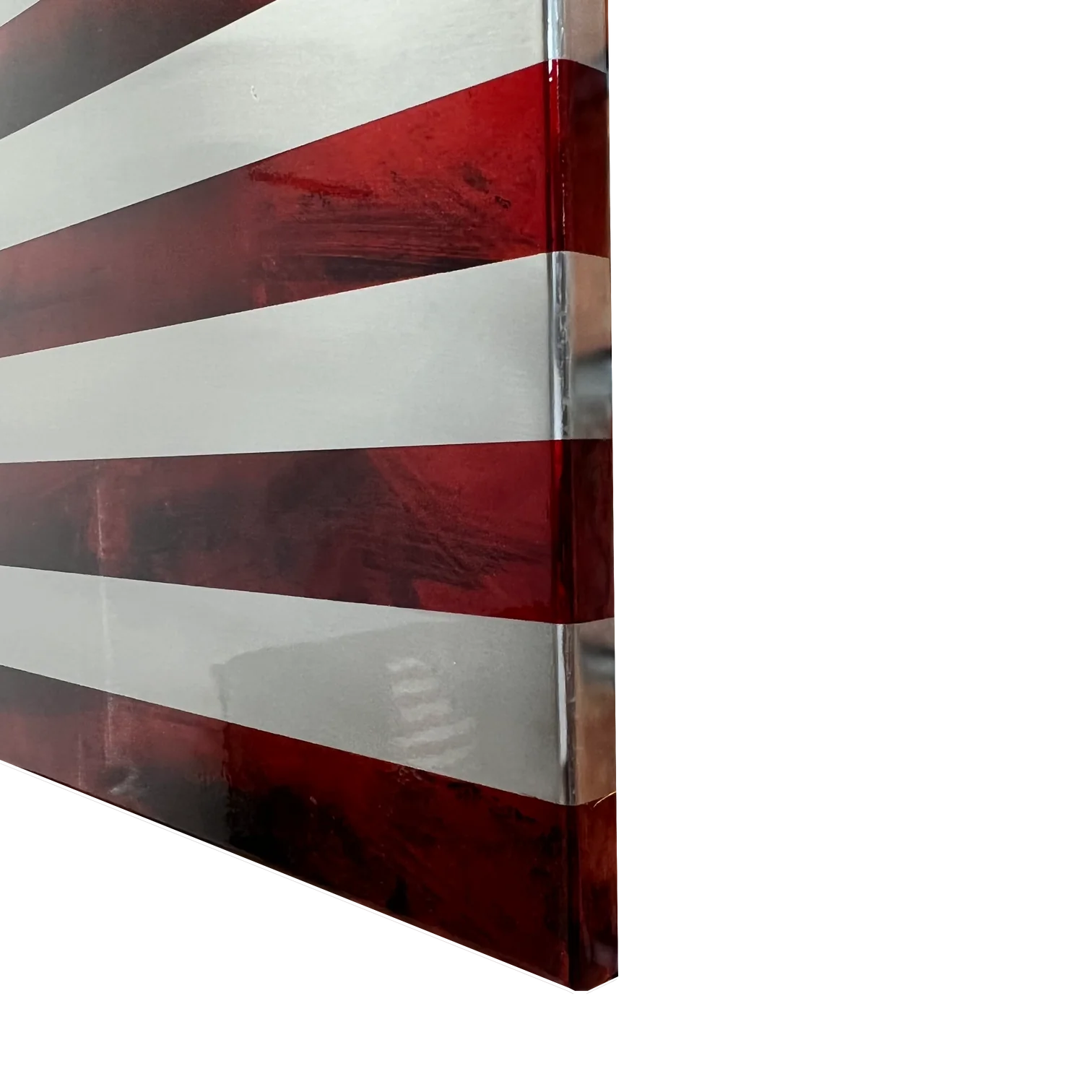 Polished Aluminum Marbled Patina Flag (outdoor)
