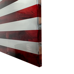 Polished Aluminum Marbled Patina Flag (outdoor)