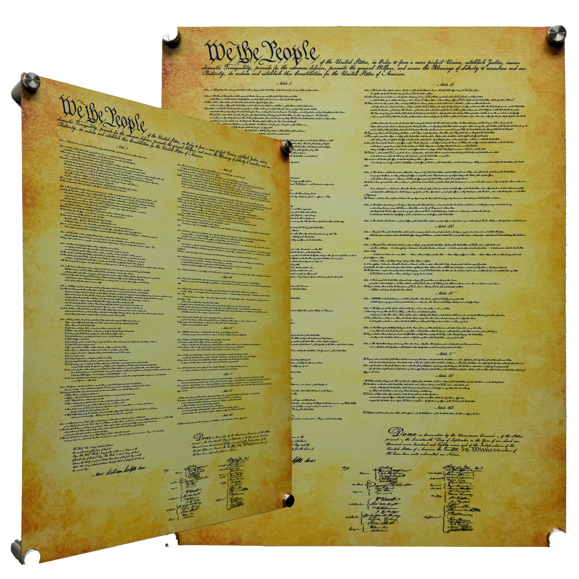 US Constitution Aluminum Document