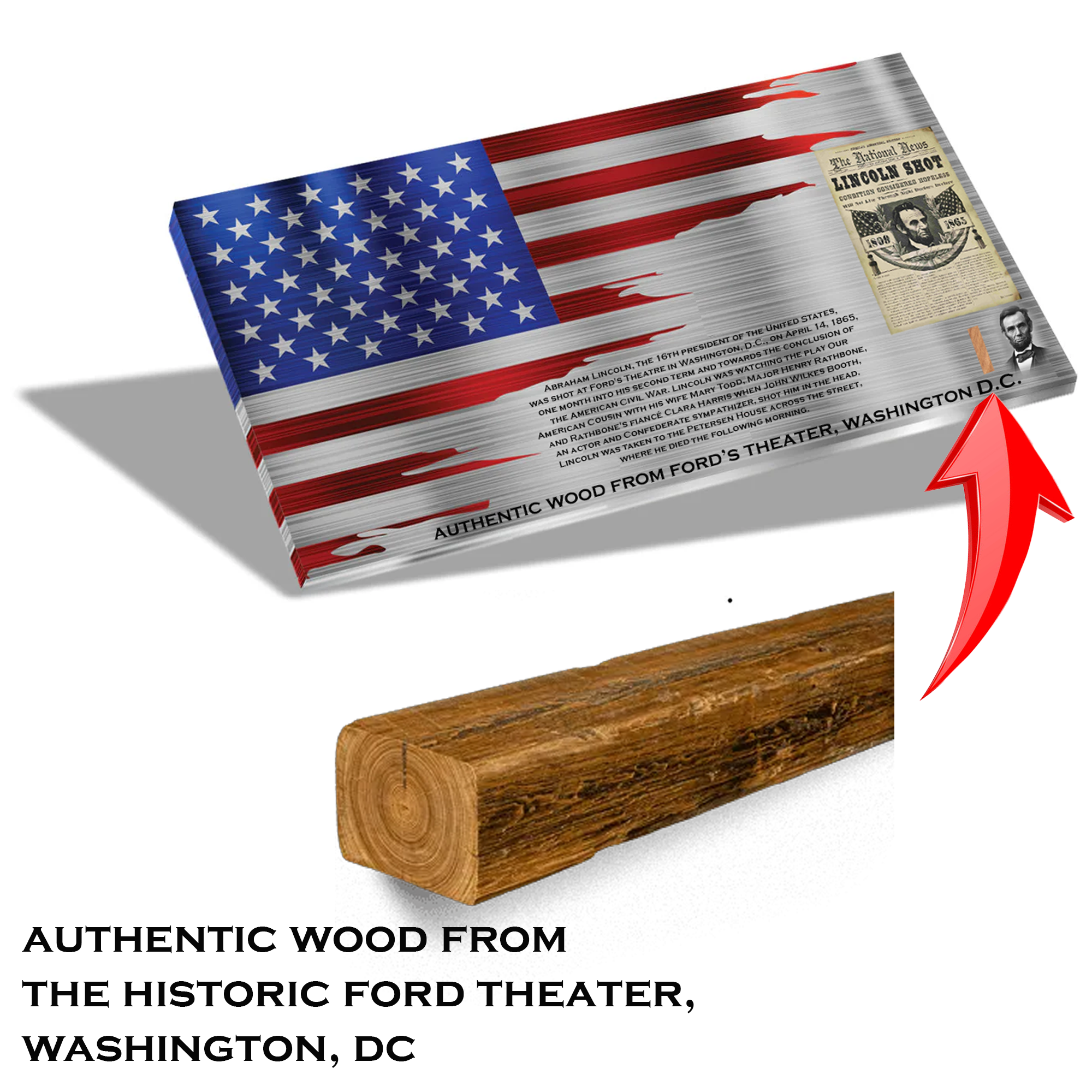Authentic Abraham Lincoln / Ford Theater Artifact Flag