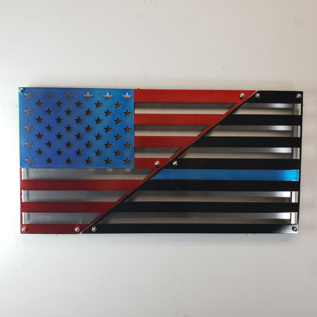 American Blue Line Double Layered US Flag