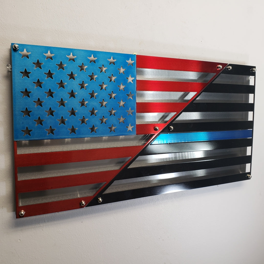 American Blue Line Double Layered US Flag