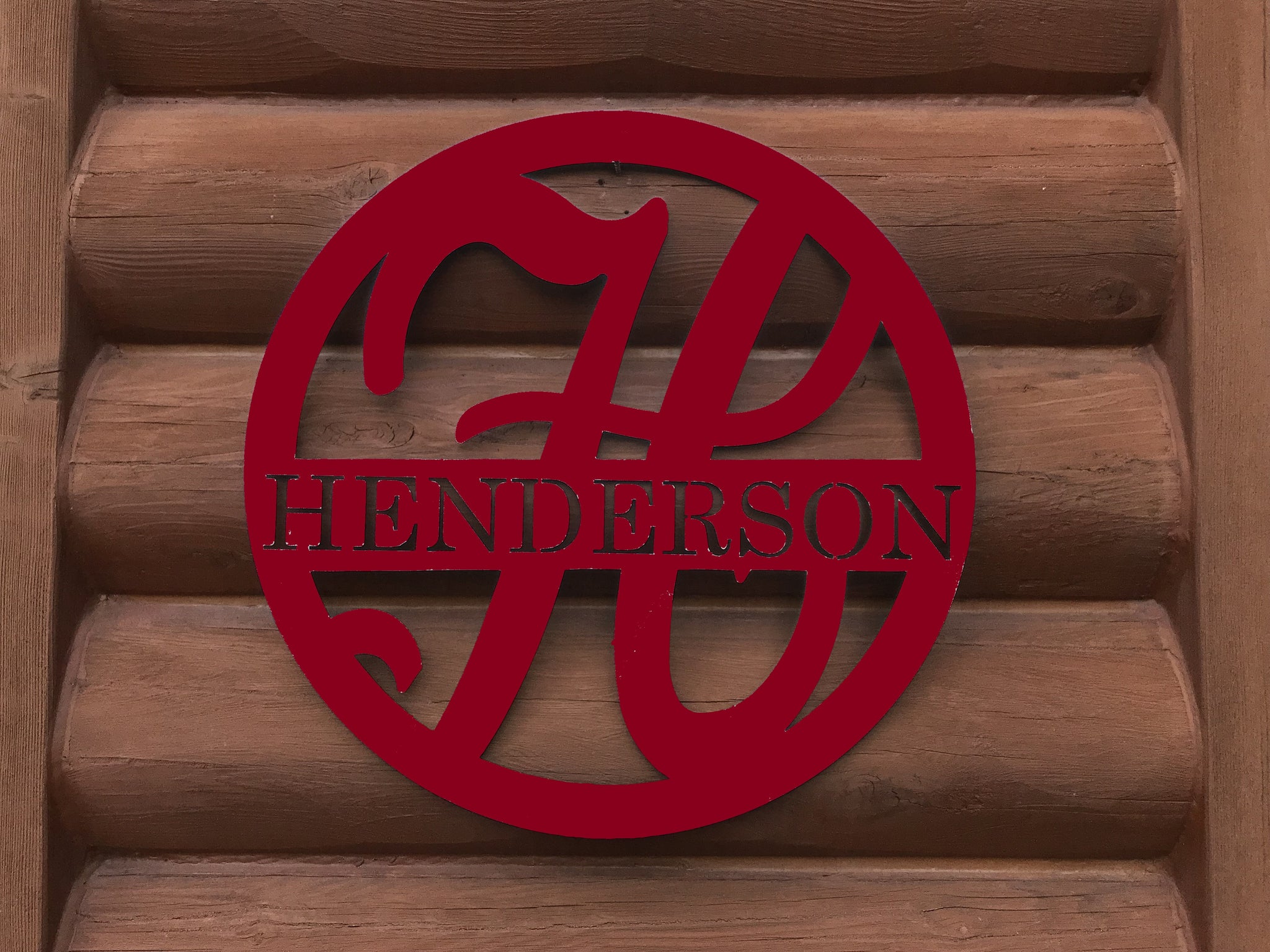Circle Powder Coated Monograms