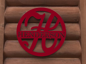 Circle Powder Coated Monograms
