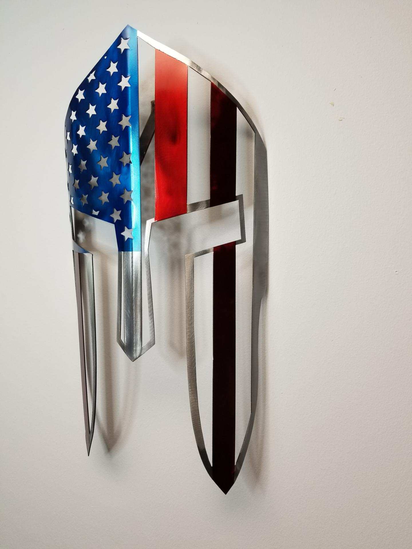US Flag Spartan Mask / Wall Mounted