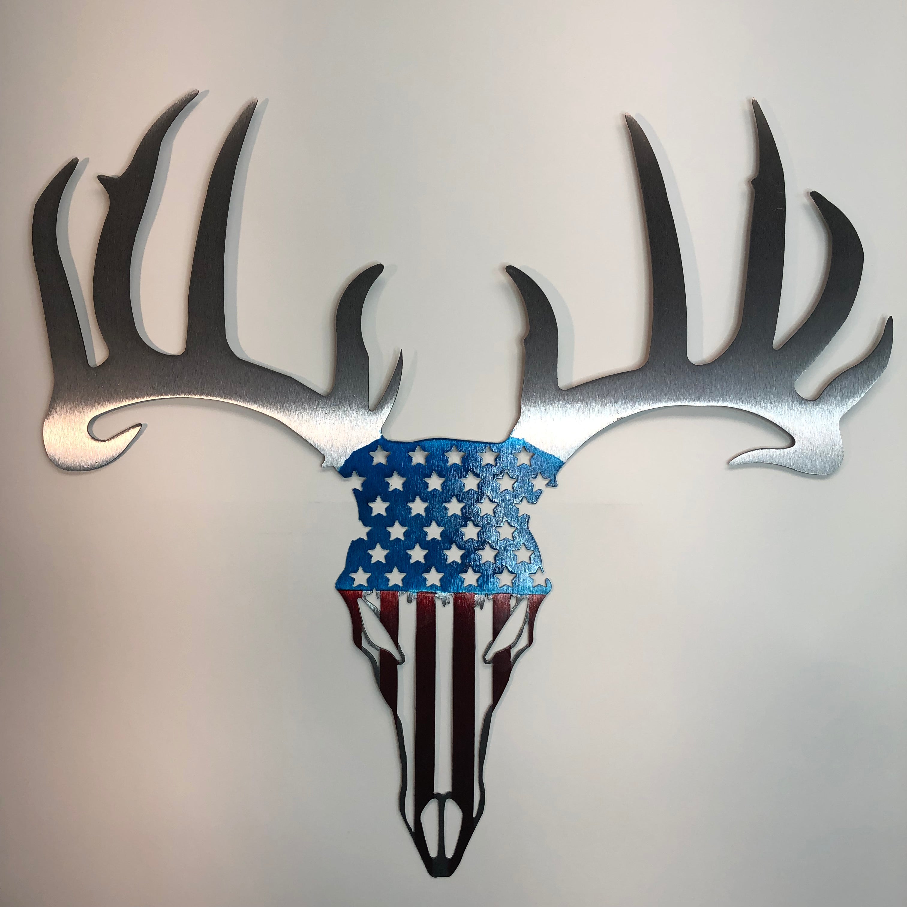 Patriotic Buck Skull