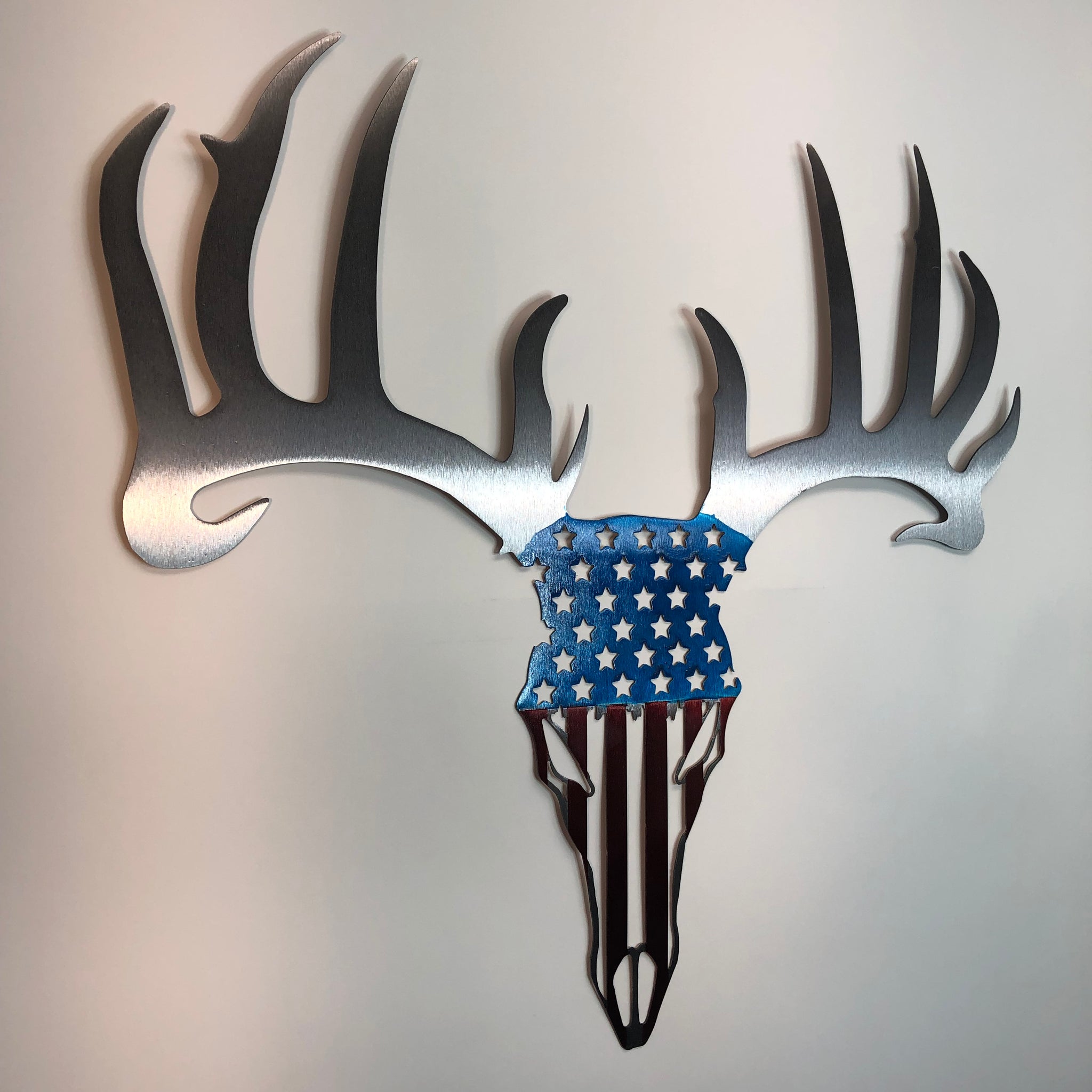 Patriotic Buck Skull