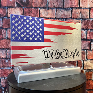 12" Desktop Suspended Flag & Stand (We the People)