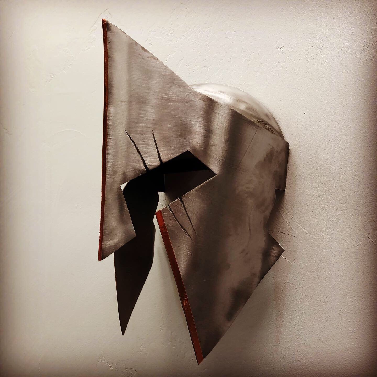 Wall Mounted Steel 3 Dimensional Spartan Helmet