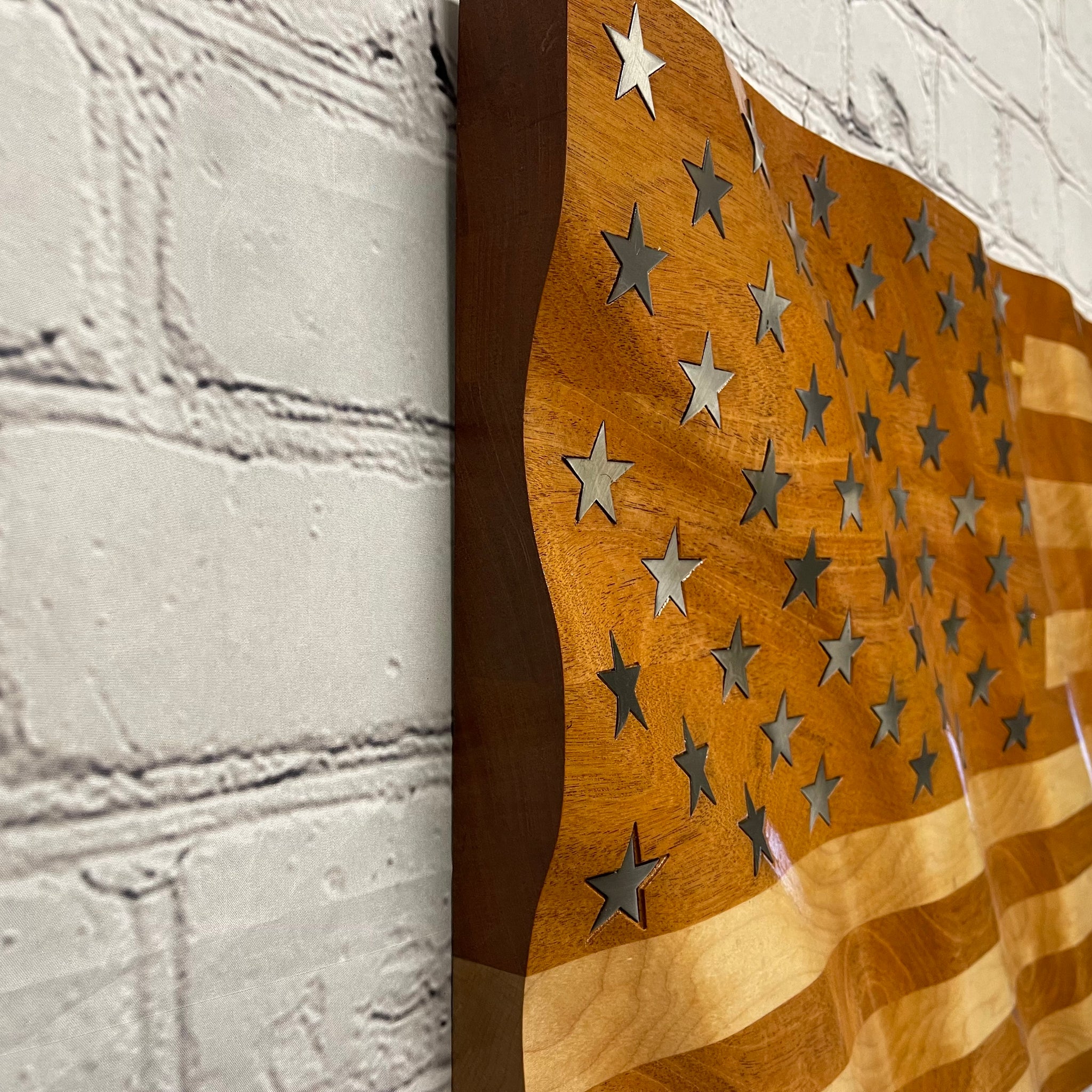BUTCHER BLOCK Cherry & Maple Steel Stars