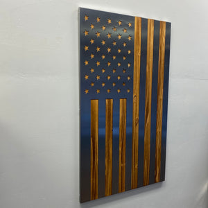 Vertical Wood & Steel Flag