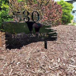 Address Yard Sticker