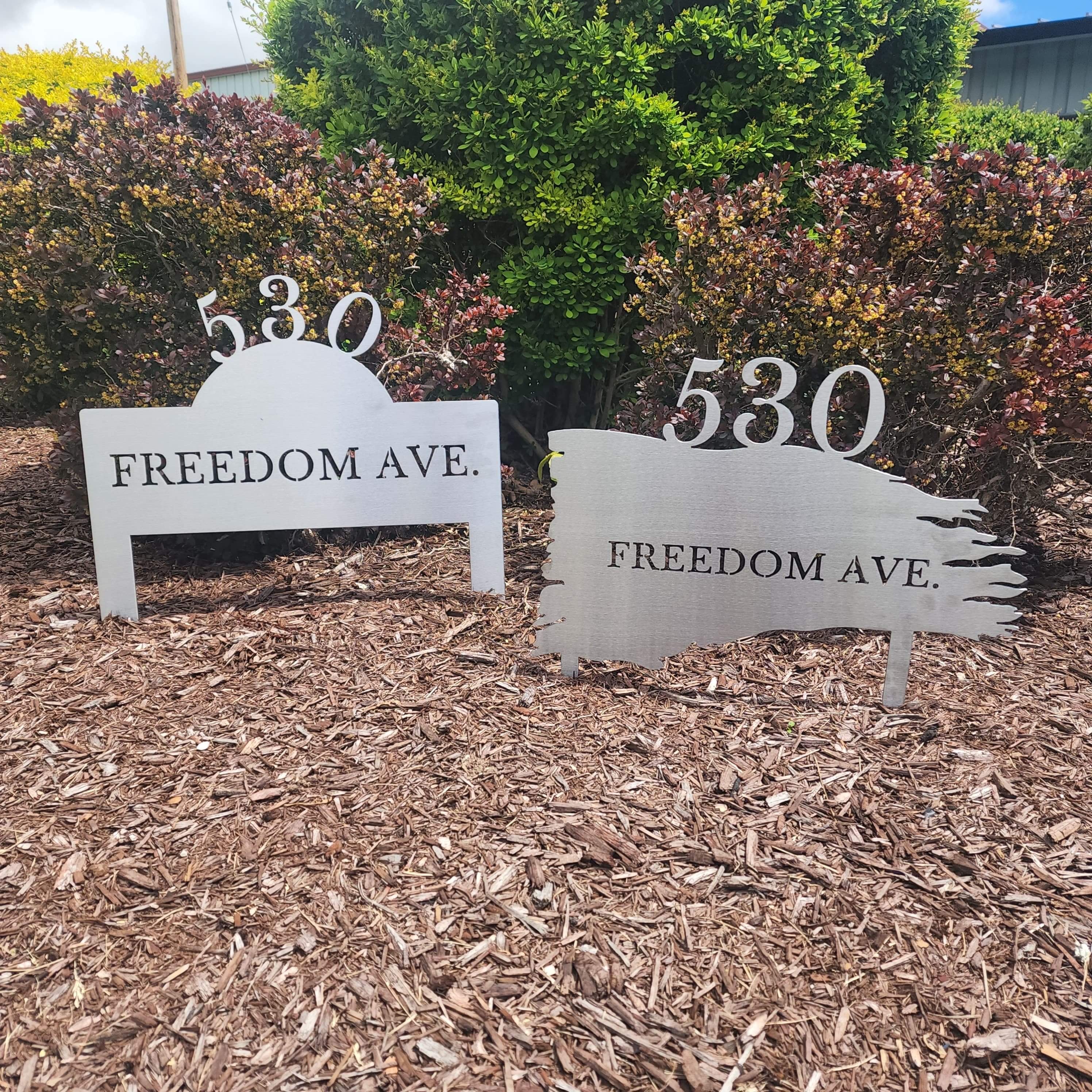 Address Yard Sticker