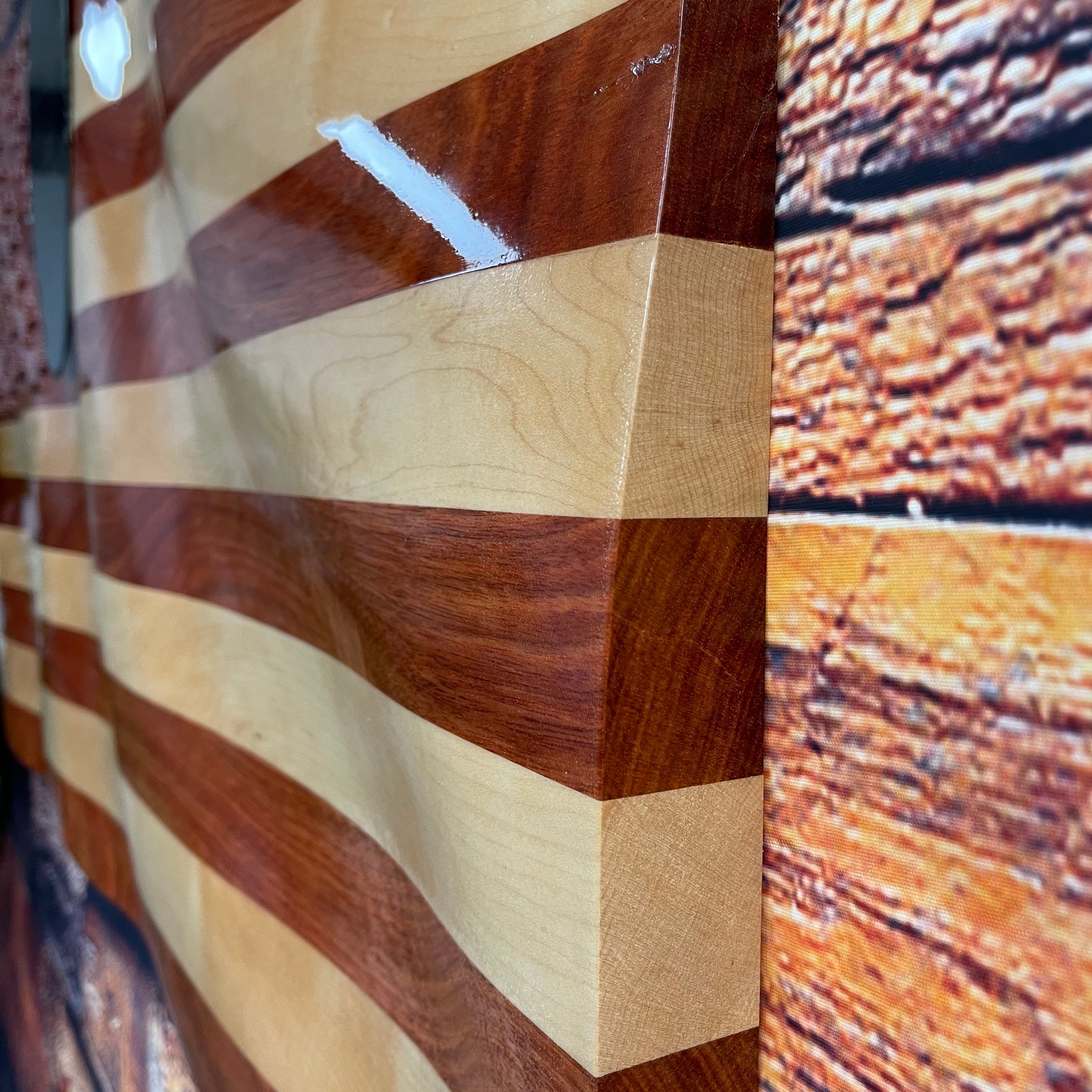 BUTCHER BLOCK Cherry & Maple / Raised Stars