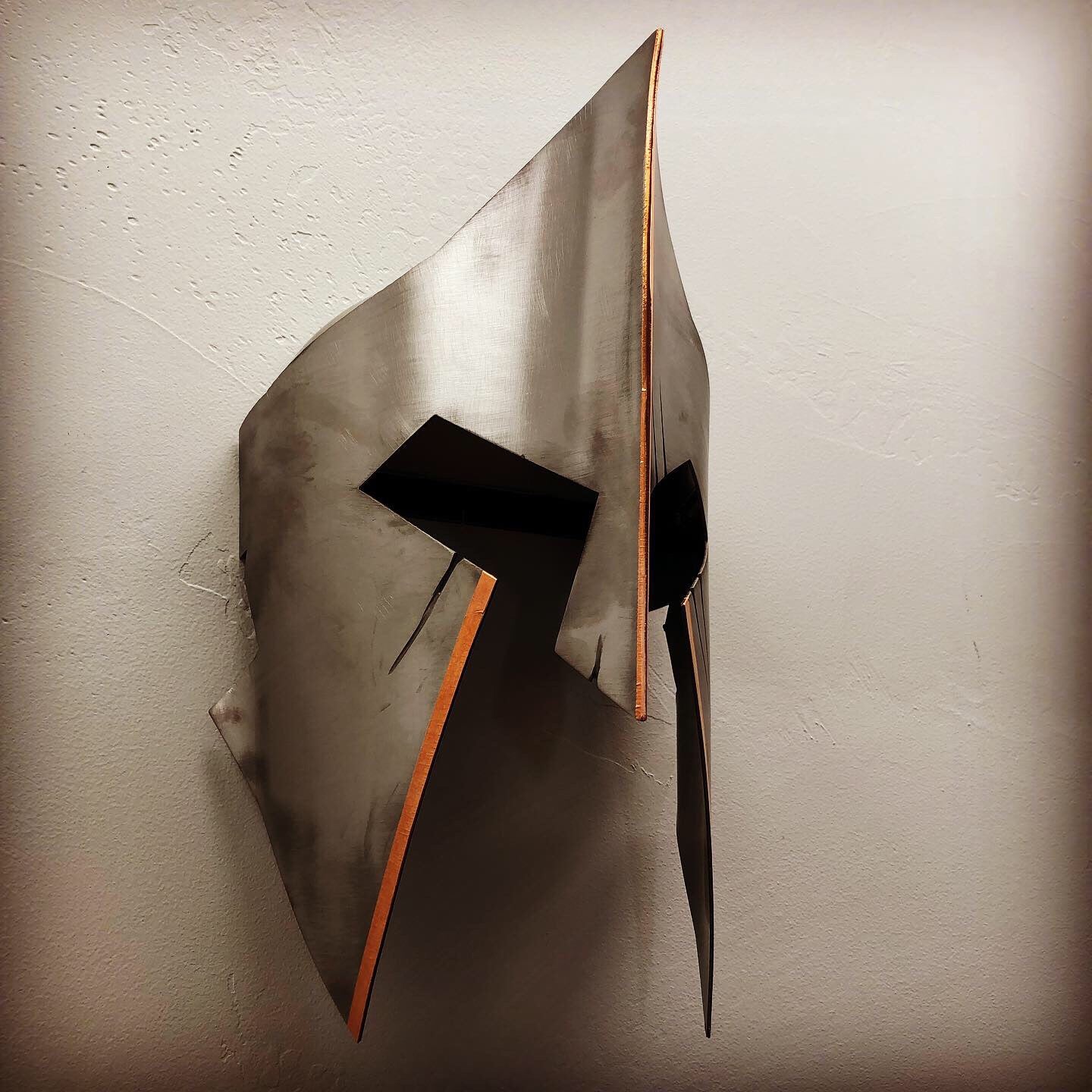 Wall Mounted Steel 3 Dimensional Spartan Helmet