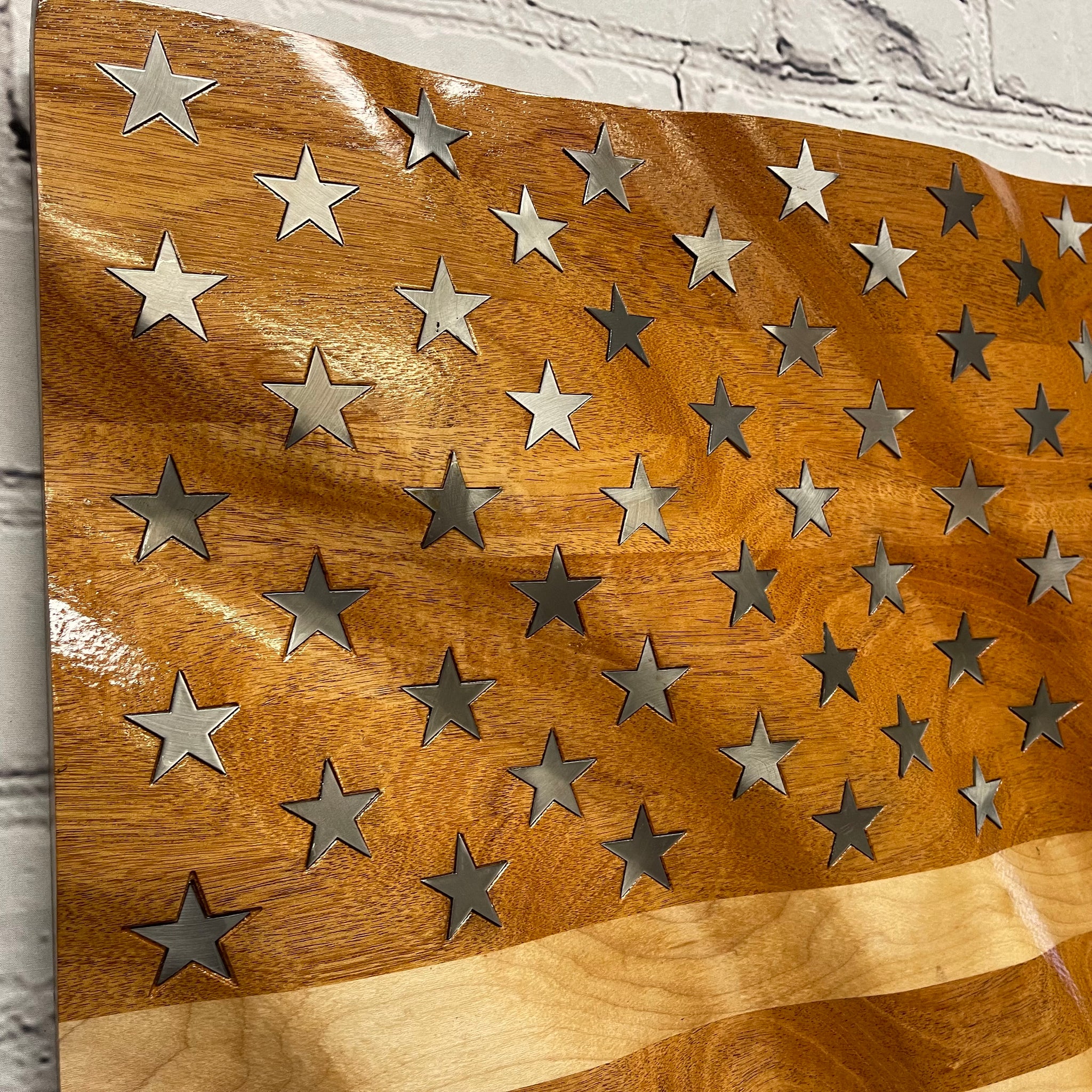 BUTCHER BLOCK Cherry & Maple Steel Stars