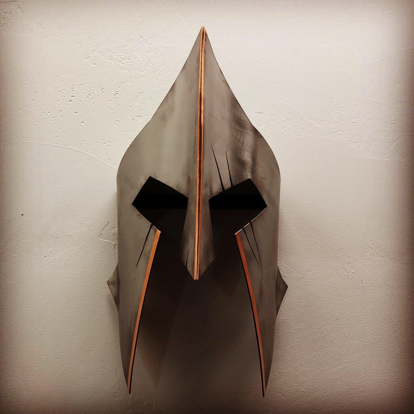 Wall Mounted Steel 3 Dimensional Spartan Helmet