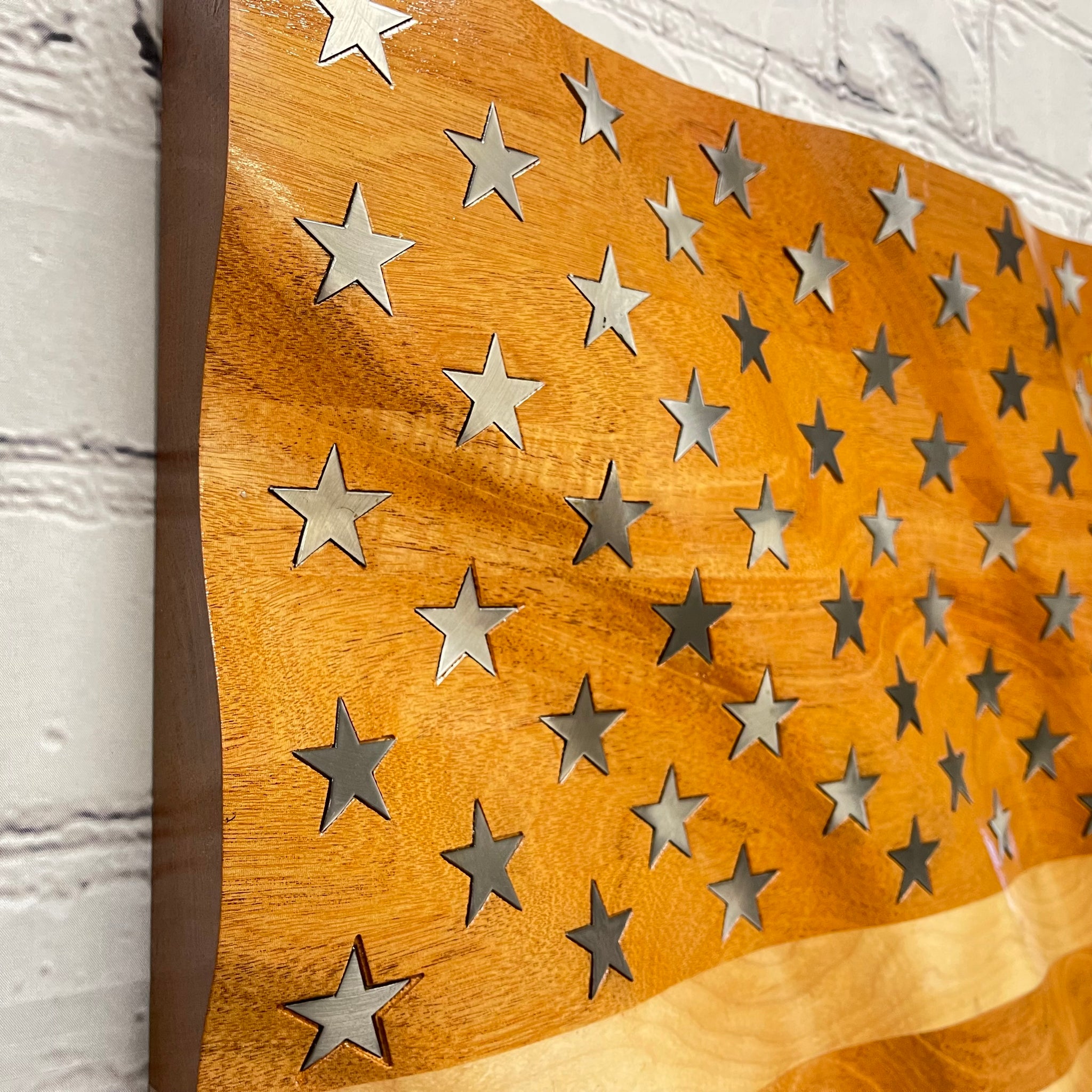BUTCHER BLOCK Cherry & Maple Steel Stars