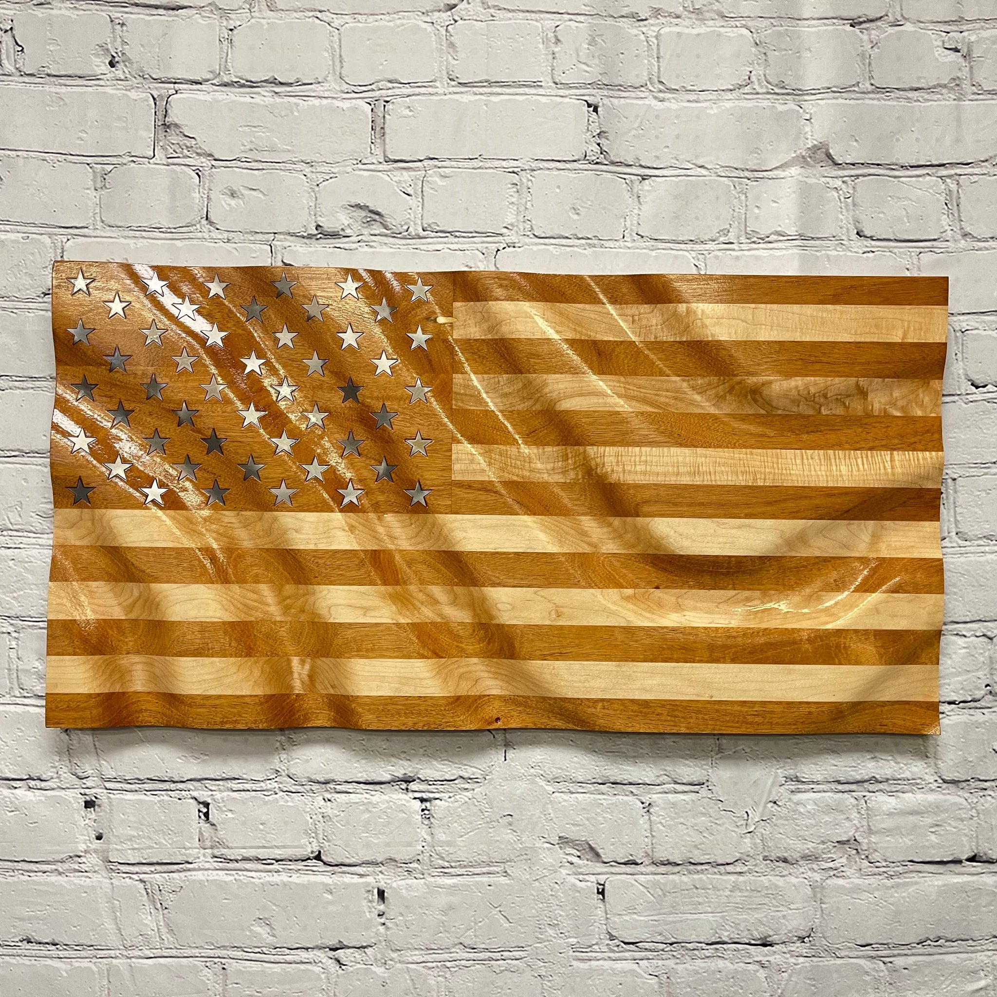 BUTCHER BLOCK Cherry & Maple Steel Stars