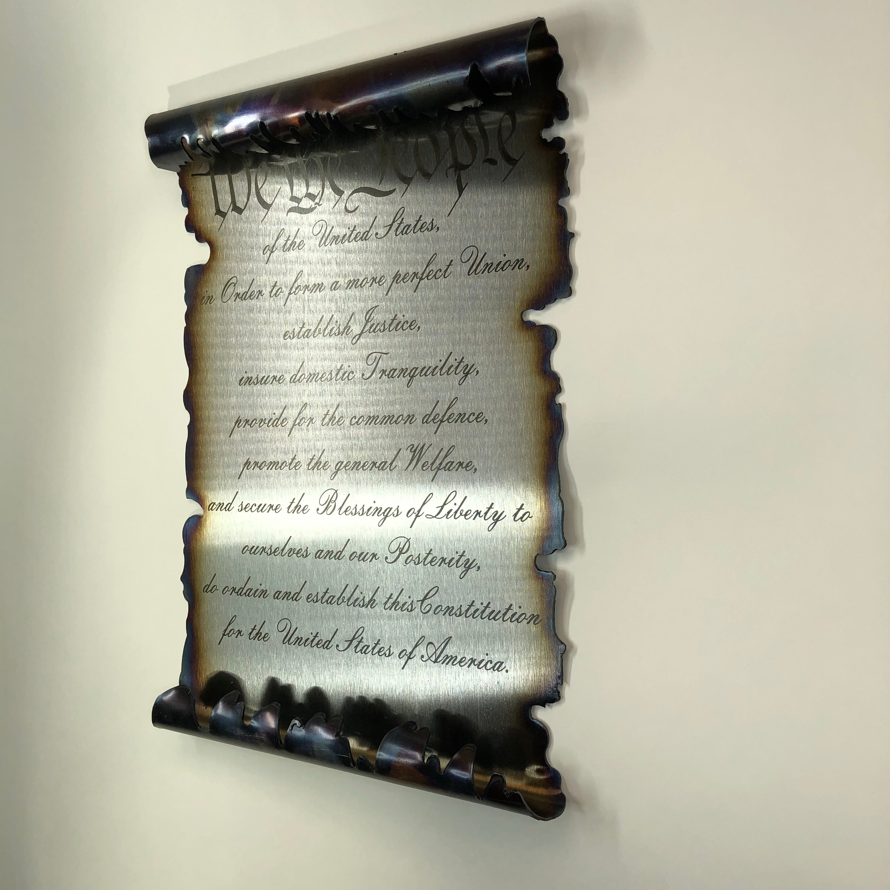 Burned Steel 2nd Amendment Scroll