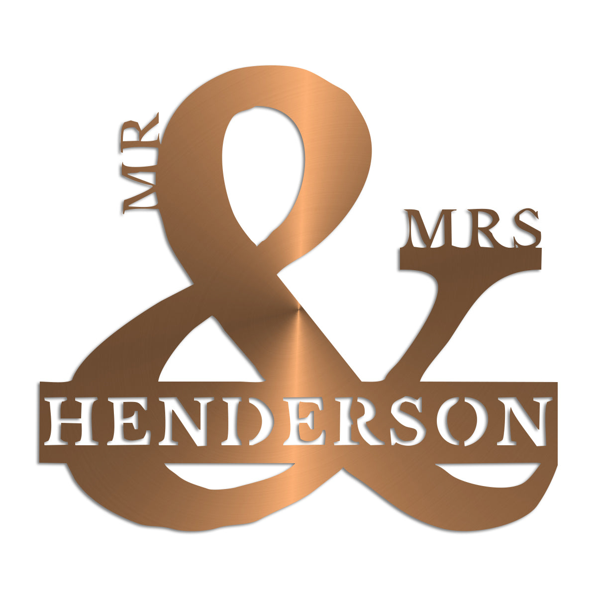 Mr and Mrs Powder Coated Monograms